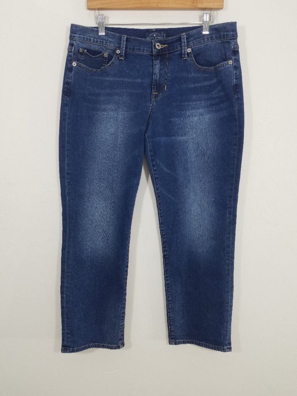 Lucky Brand Sweet Crop Jeans Stretchy Blue Size 14